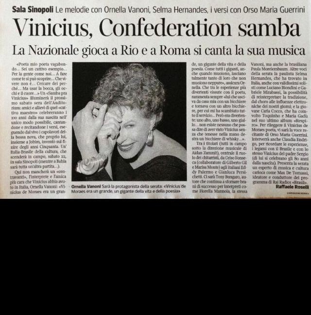 Vinicius, Confederation samba — Corriere della Sera