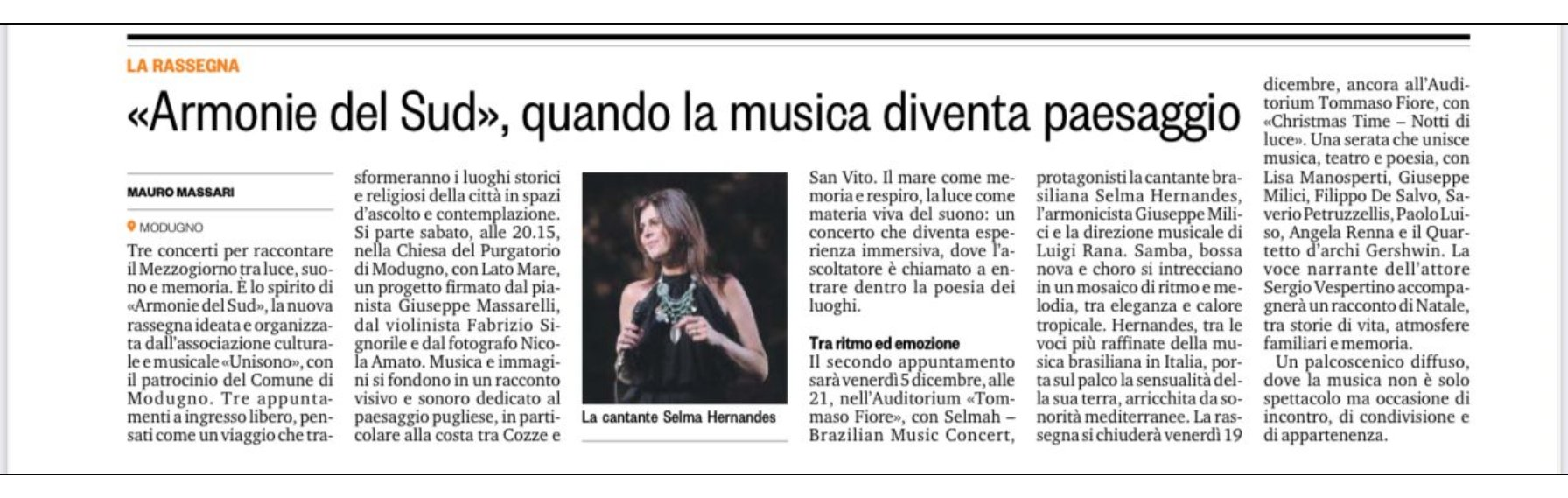 Armonie del Sud — Modugno 2026