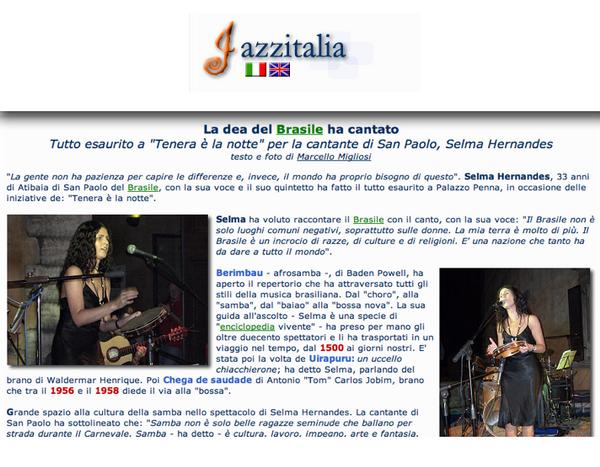Jazzitalia — A dea do Brasil cantou